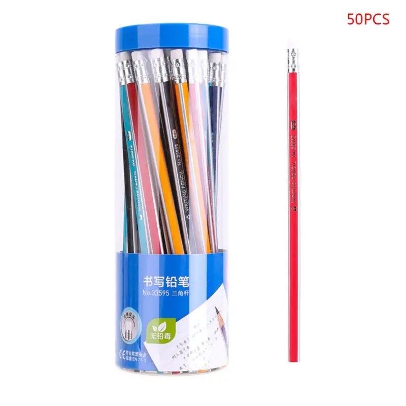 

50pcs 2B/HB Sketching Drawing Writing Pencil Stationery School Office Supplies Student Gifts
