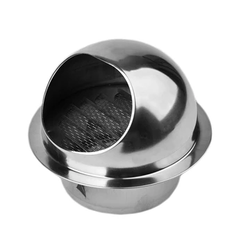 

Botique-304 Stainless Steel Air Vent Round Grille Ventilation Cover Wall Vent Outlet 4 Inch