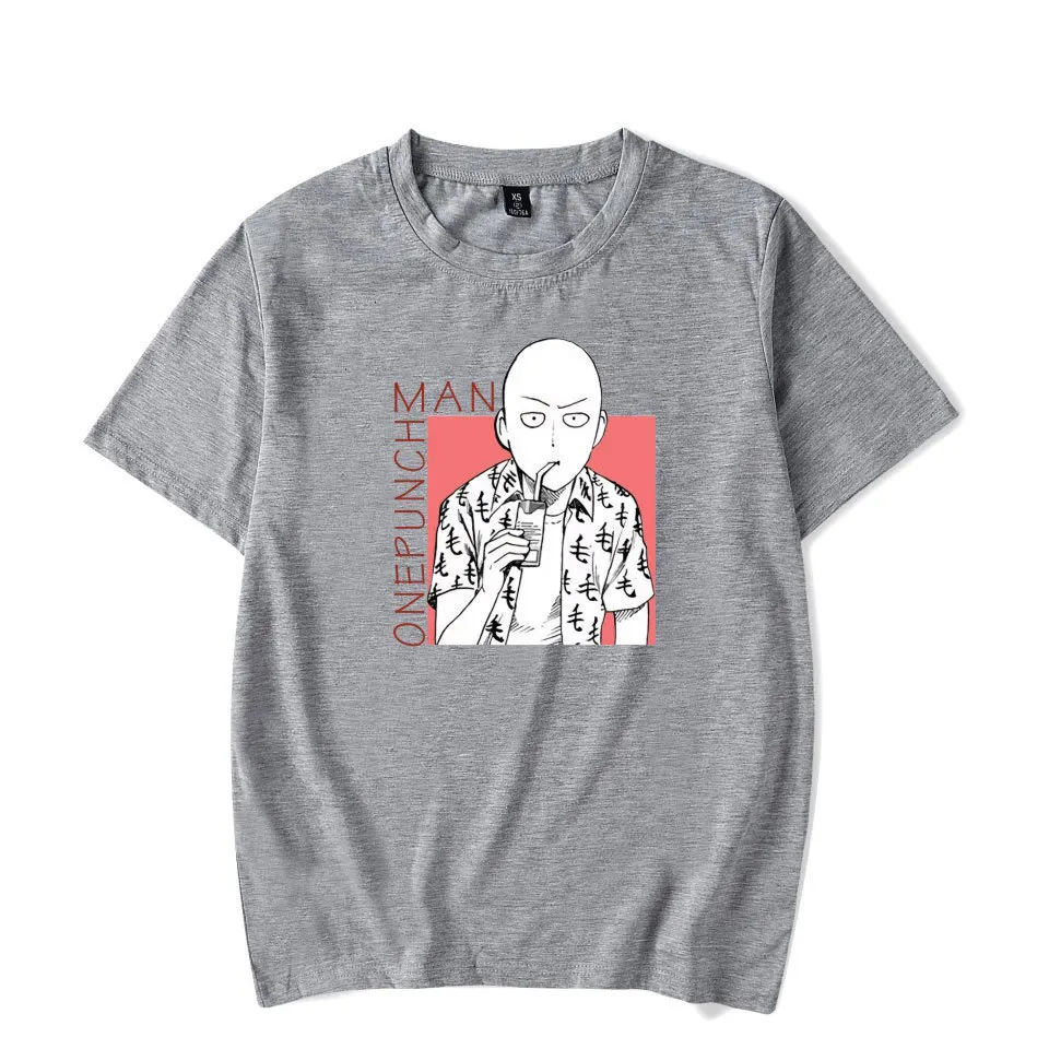 

Free Shipping Anime ONE PUNCH-MAN Two dimensions Bald Man Saitama Print T-Shirt Summer Round Neck Short Sleeve