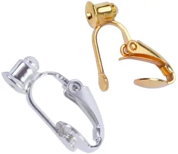 

Lvcky 20 Pieces Earring Clip Backs Clip-on Earring Converter Components with Post for None Pierced Ears, Silver and Gold