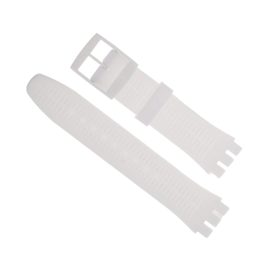 Soft Rubber Wristwatch Straps 19mm Silicone Rubber Watchband 19 Unique Colors For Swatch Watch Strap