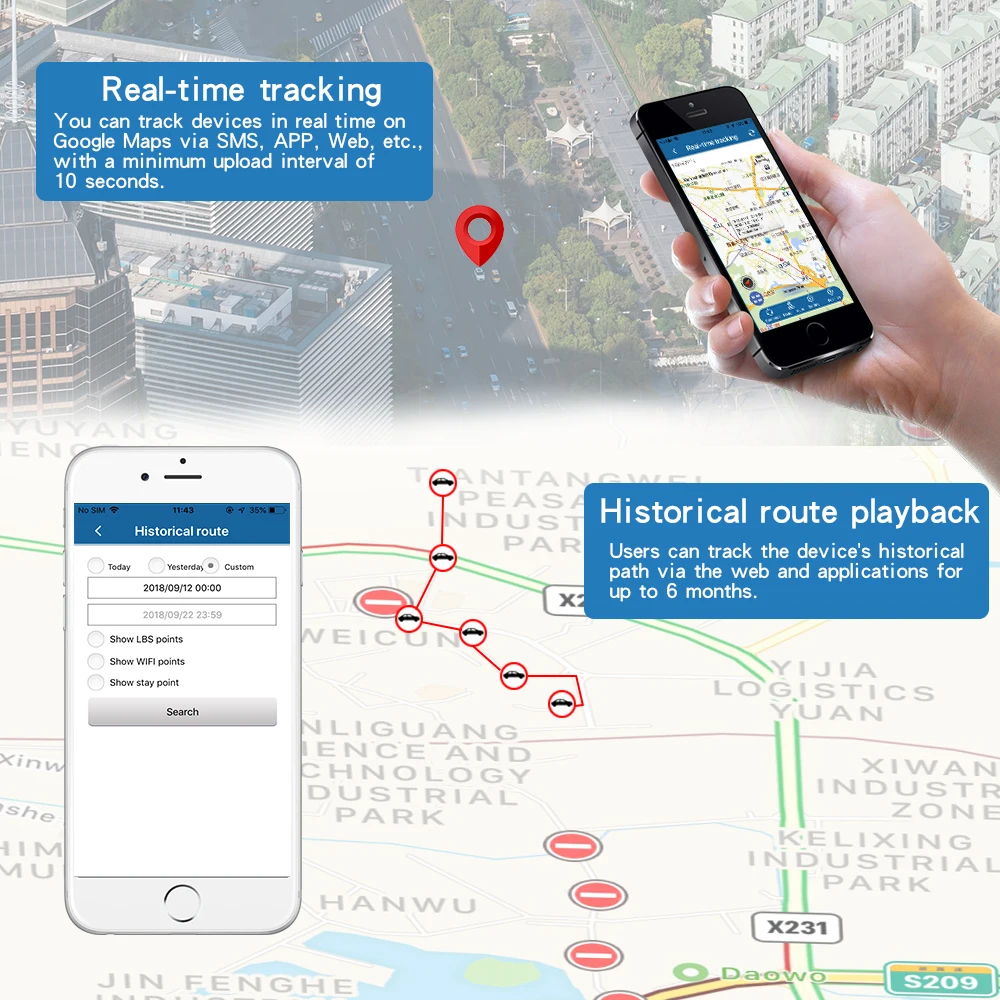 Fast Shpping Waterproof Car GPS Tracker TK905 Super Magnet Standby 90Days Real Time LBS Position Lifetime Free Tracking Hot Sale