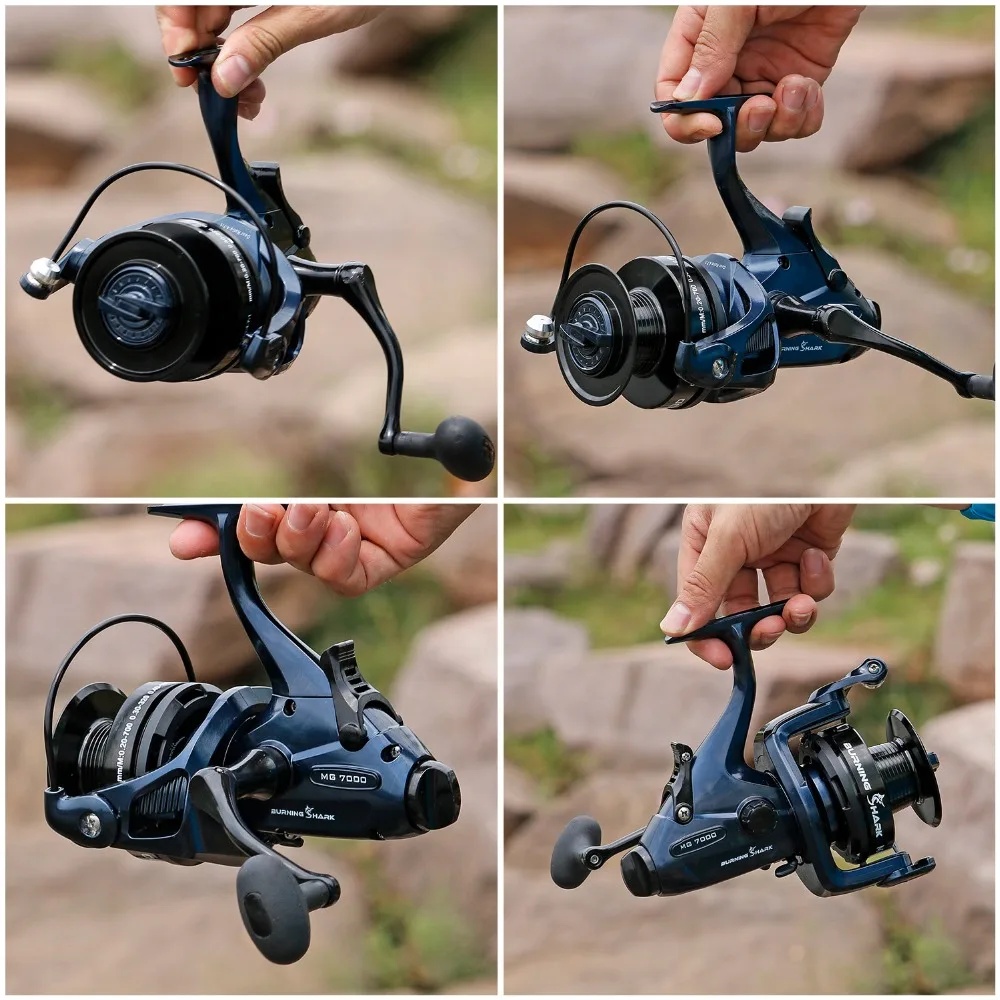 Sougayilang MG7000 Spinning Reel 13+1BB Sea Fishing Reel Feeder Carp Reels Fishing Tackle Coil De Pesca 9-14KG Drag Fish