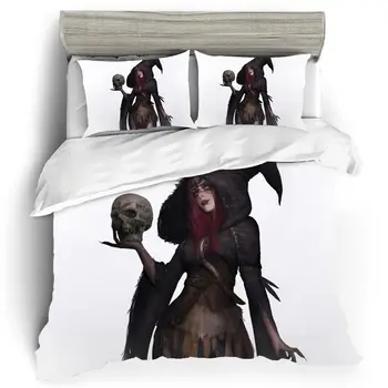 

DIY Single Queen King Size Witch Patterned Linens Cotton Bedding Set Duvet Cover Bed Set Pillowcases Bed Cover Set Home Textile