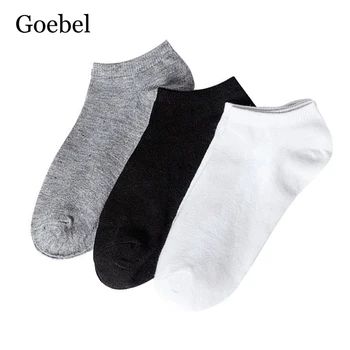 

Cotton Men's Socks Wild Breathable Invisible Male Boat Socks Silicone Non-Slip Solid Color Socks Man 6Pairs/lot=12pieces