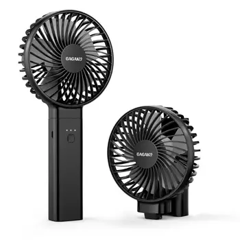 

GAGAKU 3350mAh Upgraded Handheld Fan Electric Portable Outdoor Fan Operated 16 Hours Battery Reminder Silent Foldable Desktop