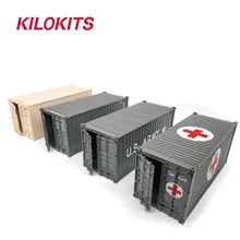 Kits de modèles de conteneurs multicolores en option pour Diorama militaire, chargement de navires, camions, Trains, 20 pieds, 1/35