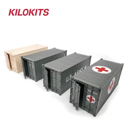 Kits de modèles de conteneurs multicolores en option pour Diorama militaire, chargement de navires, camions, Trains, 20 pieds, 1/35 