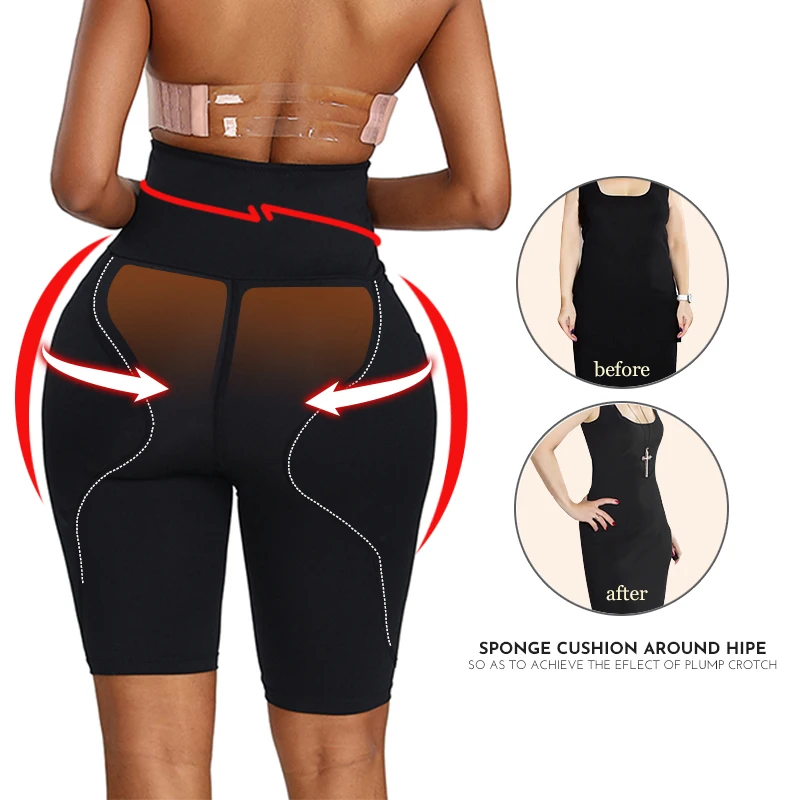 YAGIMI High Waist Trainer Shapewear Body Tummy Shaper Fake Ass Butt Lifter Booties Hip Pads Enhancer