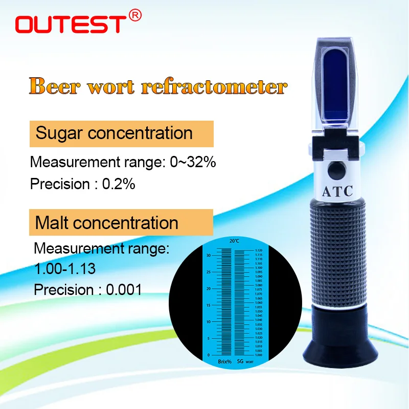 Beer Refractometer 0 32 Sugar Meter Wort Hydrometer Wine Tester