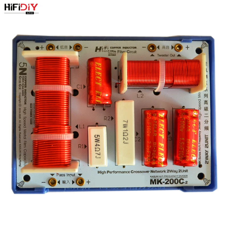 HIFIDIY LIVE MK 200C 2 Way speaker tweeter + bass Unit HiFi home Speaker s audio кроссовер с делителем частоты
