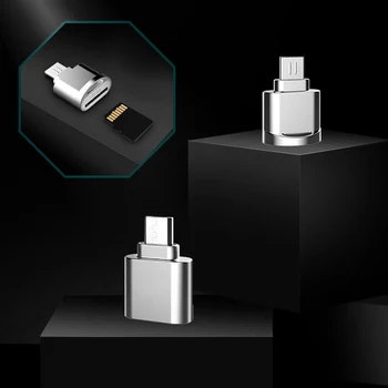 

Mini Zinc Alloy Micro USB OTG TF SD Card Reader Adapter Converter Connector Compitable For Android Mobile Cell Phone Adapter