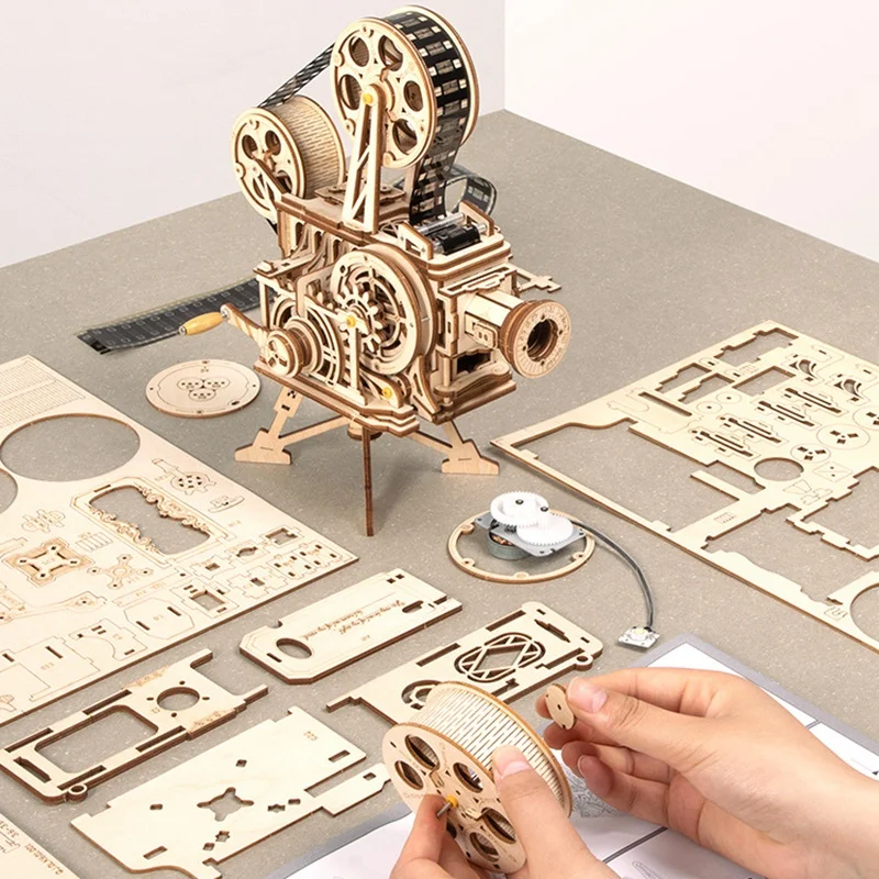 3D деревянные головоломки механические модели наборы для взрослых DIY ремесленные наборы