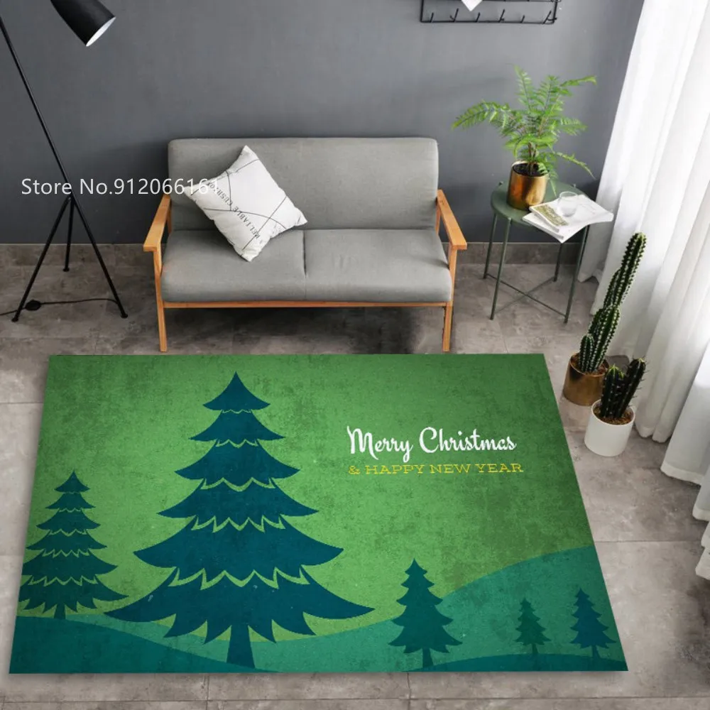 

Cartoon Christmas Tree 3D Floor Carpet Non-slip Home Decoration Floor Rug For Living Room Bedroom Area Rugs Soft Child Play Mat