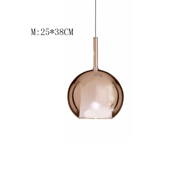 D 25X38CM Современный светодиодный подвесной светильник со стеклянной бутылкой s светильник ing Скандинавская спальня гостиная подвесной светильник украшение для дома, кафе светильник - Цвет корпуса: D 25X38CM