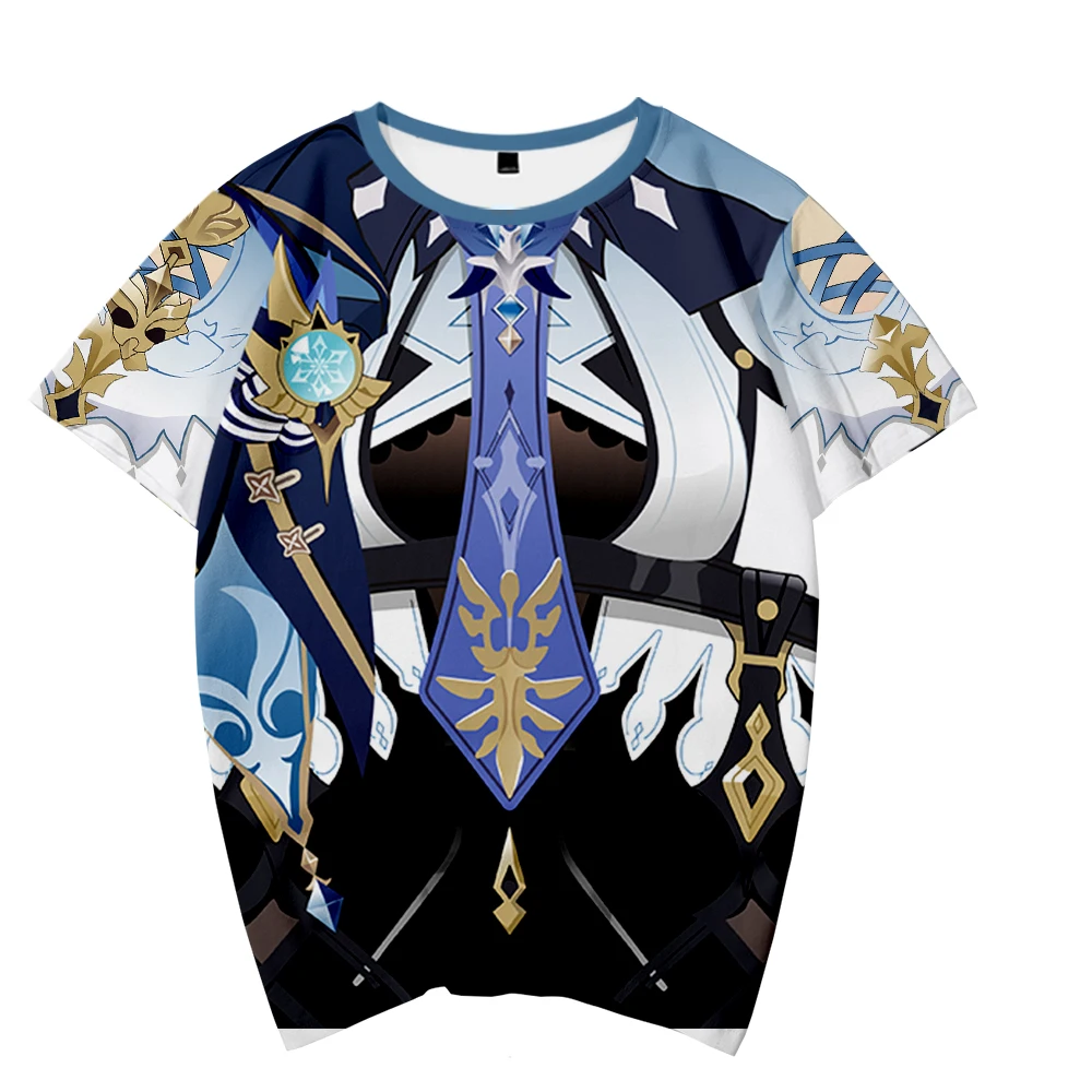 

Genshin Eula Lawrence dress up 3D Print Spring Summer Preppy MenWomen Street Clothes T-shirt Youthful Retro Innovation