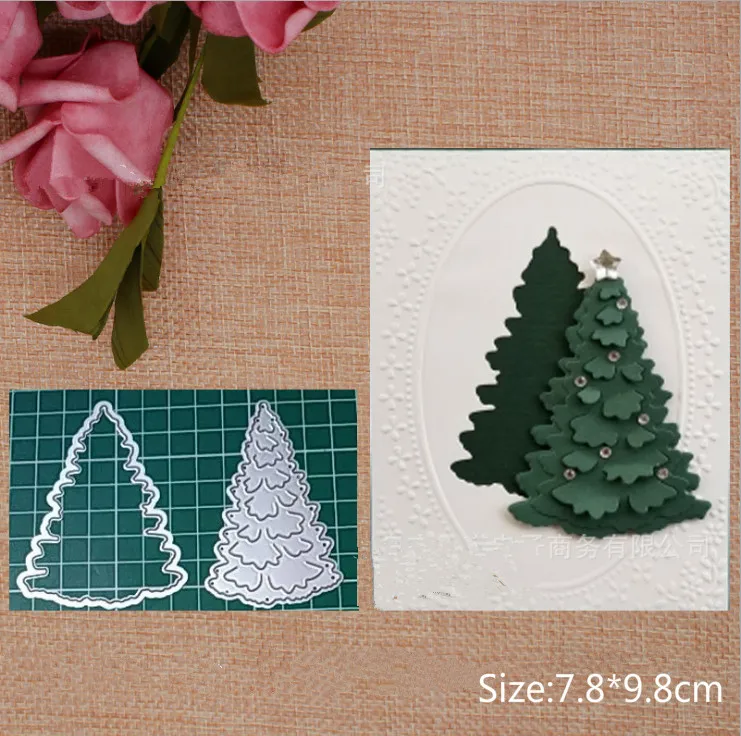 

Christmas Tree Metal Cutting Dies Christmas Stencil For DIY Scrapbooking Paper Card Decorative Craft Embossing Die Cuts New 2019
