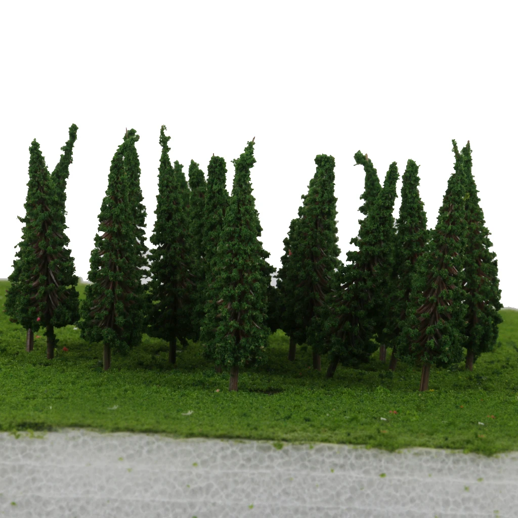 100x Pagoda Trees Models HO Scale for 1/100 RR Train Green Landscape Toy DIY