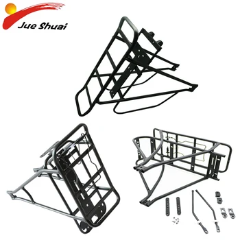 

Black and sliver 20"24"26-700C Bike Luggage Rack Double Layer Bicycle Battery Rear rockbros Carrier Adjustable Heavy bike stand
