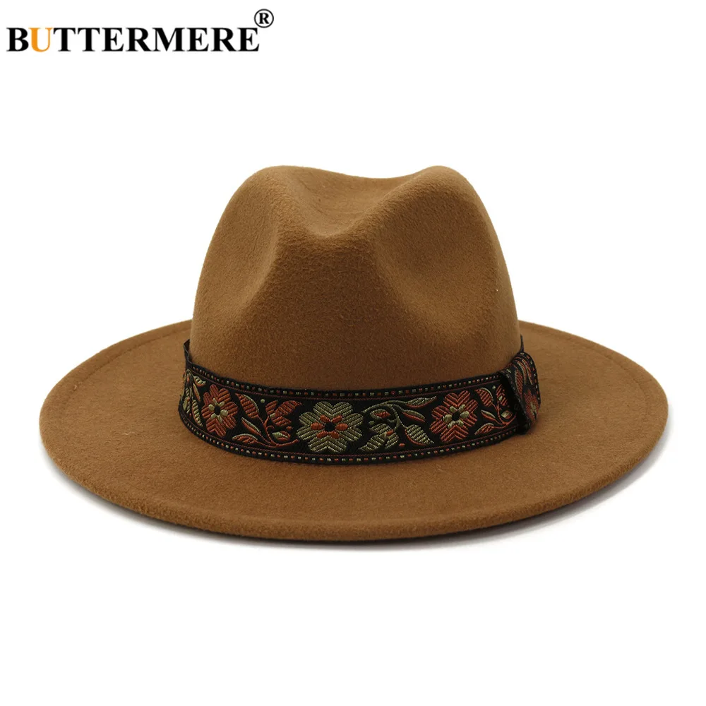 BUTTERMERE Women Men Wool Fedora Hat 