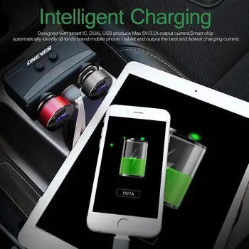 

Hot Onever FM Transmitter Handsfree Bluetooth Car Kit Aux Modulator Car Audio MP3 Player with 3.1A Quick Charge Dual USB Car Cha