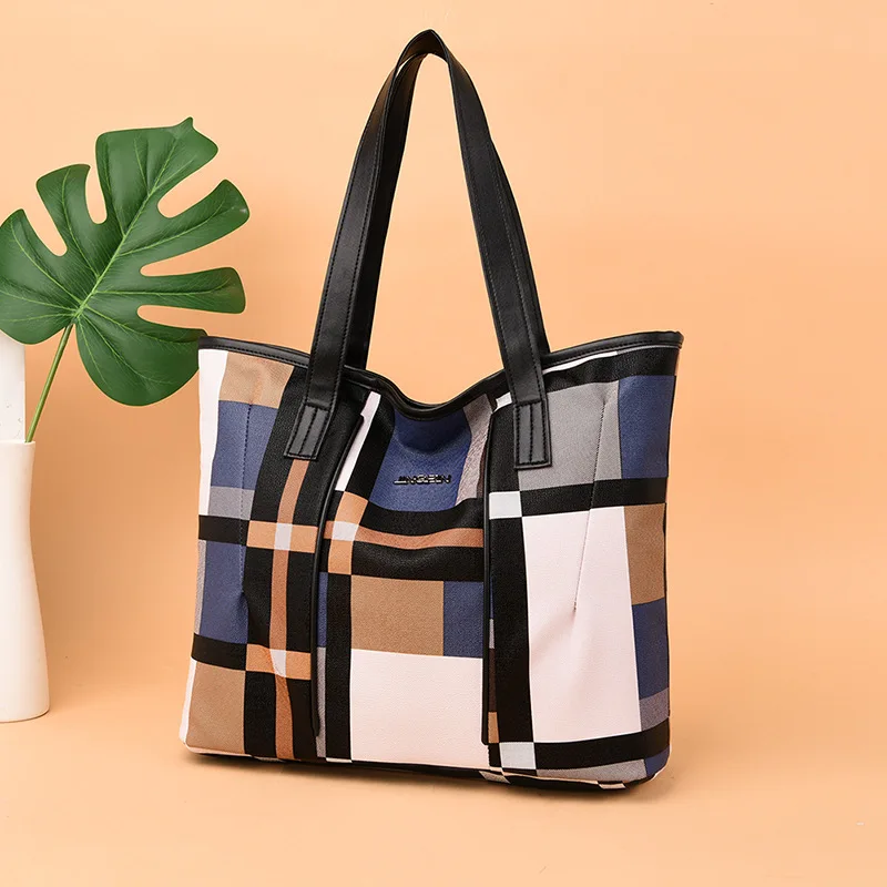 

Bag Women's 2019 Autumn New Style Large-Volume Simple Shoulder Bag Big Bag Versatile Women's Pattern Hand Bag