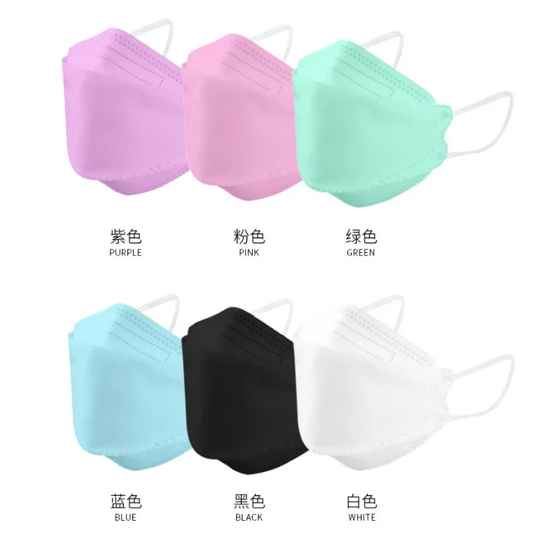 Mascarilla facial PM2.5 para adultos, máscara de 4 capas con filtro, no tejida, color rosa, verde, negro, a la moda, para pescar, 10/30/100 Uds.