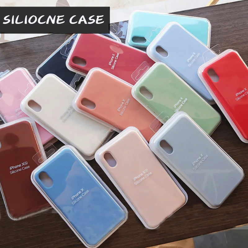 

FSAW Original Silicone Case Cover For iPhone 11PRO 8 6 6s Plus Matta Mobile Phone Cover For iPhone 5 5s X XS XR XS MAX Case Capa