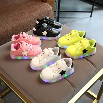 

Kids Shoes Toddler Girls Boys Cute Cartoon Owl Sneakers for Kids Autumn Winter LED Luminous Sport Shoes Children Runing Sneakers