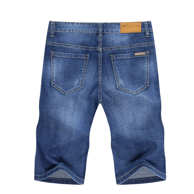 KSTUN Men's Jeans Shorts Stretch Light Blue Fashoin Brand Slim Fit Summer Denim Pants Male Jeans