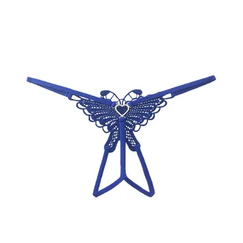 

Sitonjwly Sexy Embroidered Butterfly Panties Ladies T-back Thong Underwear Transparent Female Pants G-String Bandage Panties