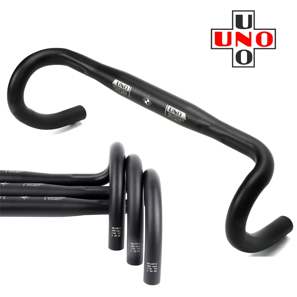 Uno Road Bike Drop Bar Bicicletta Da Corsa Manubrio Piegato Lega Di Alluminio 31.8*380Mm/400Mm/420Mm/440Mm