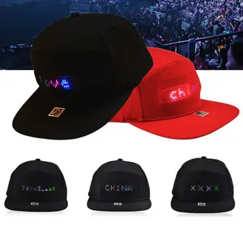 

Men Women Bluetooth LED APP Controlled Baseball Hat Message Display Hip Hop Cap