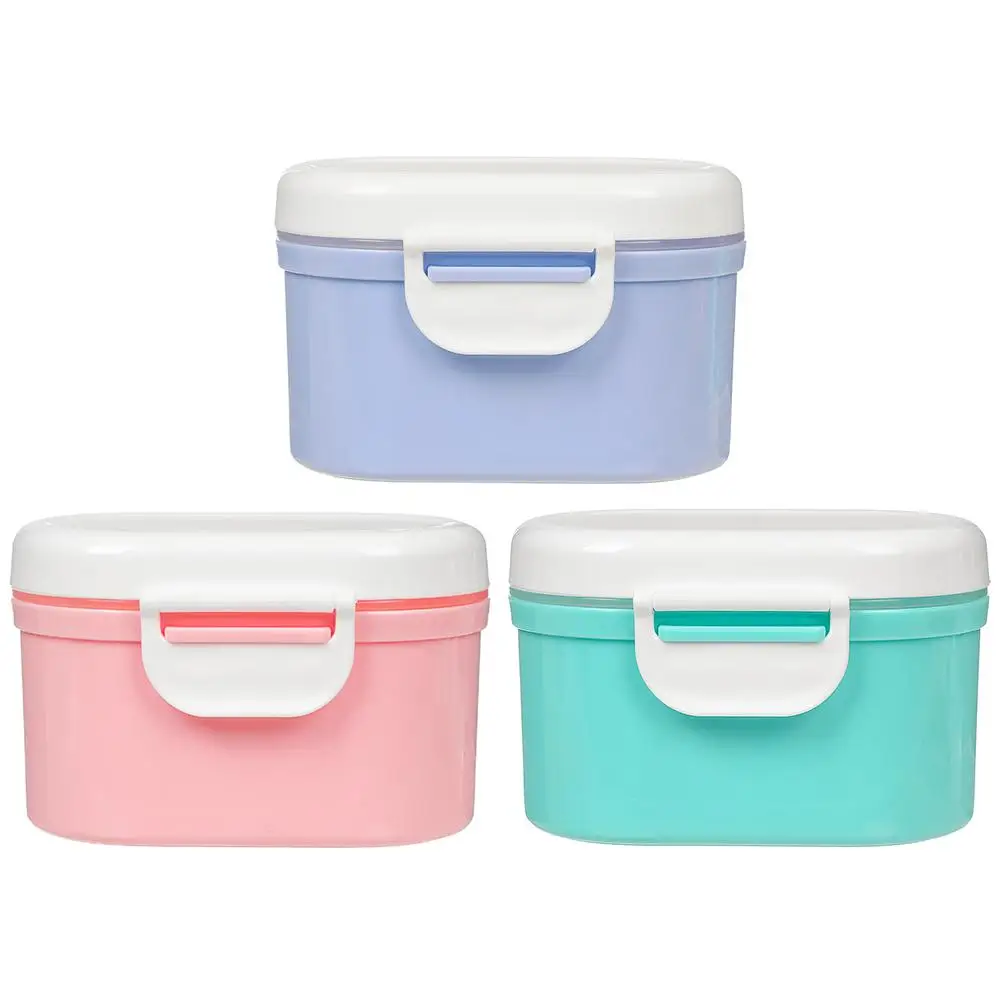 

Simple Portable Baby Food Storage Box Newborn Cereal Milk Powder Container Case Outdoor Feeding Accessories with Spoon