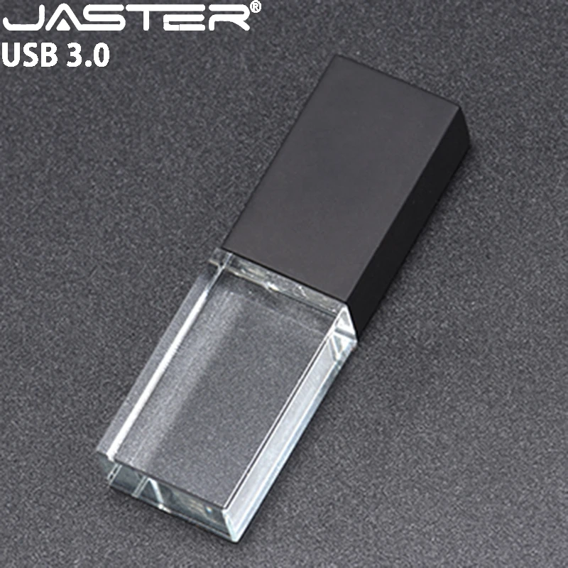  JASTER USB 3.0 Crystal Pen Drive Silver USB Flash Drive 4GB 8GB 16GB 32GB 64GB Black Flash Card Dis