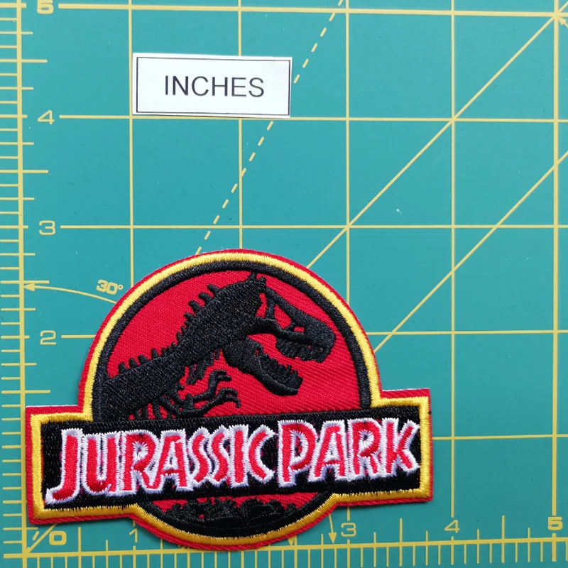 5Pcs Jurassic Park Movie Logo Iron On Badge - Sew Patch - Foto 4