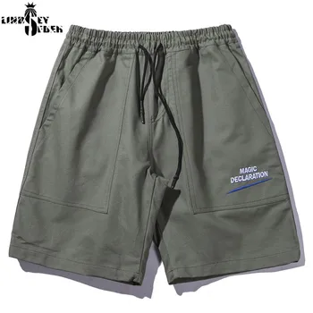 

Men Women Men Shorts Letter Print 2020 Summer Cargo Shorts Mens Japanese Streetwear Hip Hop Sweatpants Pockets Sweat Shorts