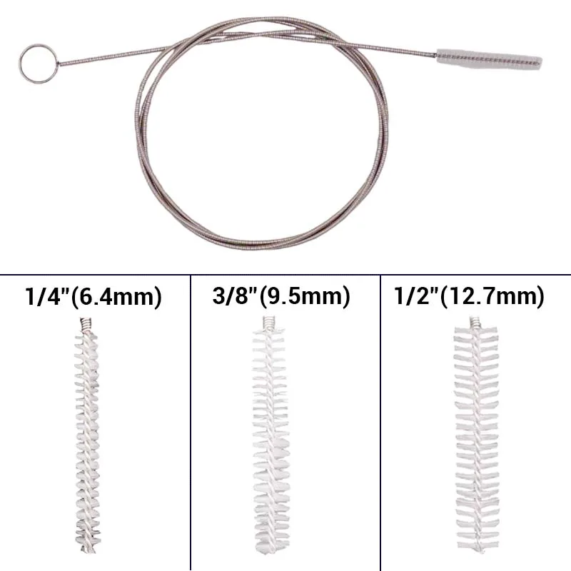 3 Different Size 1.5 meter Spiral Cleaning Brush Beer Silicone Hose Cleaner Air Pump Hose Tube Filter Pipes silicone tube Silicone Hose Cleaner