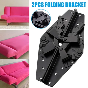 

2pcs Black Steel Heavy Duty Corner Brace Joint Angle Bracket Furniture Folding Brackets TN99