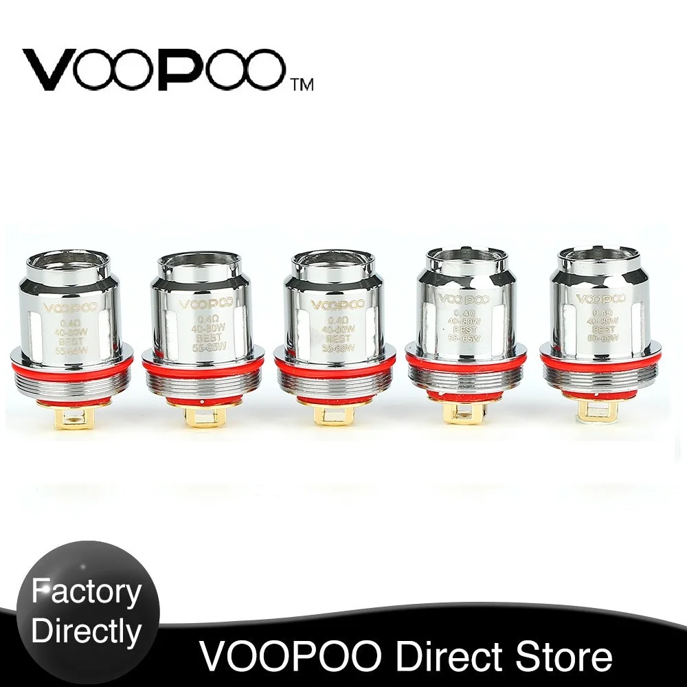 En Ligne Bobine de 5 pièces VOOPOO UFORCE avec bobine de tête 0.4ohm 0.23ohm 0.13ohm 0.4ohm 0.15ohm pour réservoir UFORCE UFORCE T1 VOOPOO
