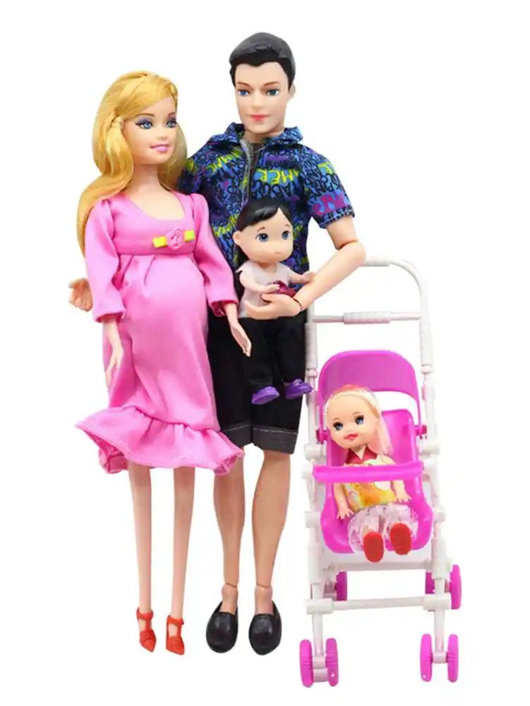 Conjunto de muñecas familiares, para padres, madres embarazadas y hijas, así como para bebés que no nacen, son un juego perfecto de muñecas infantiles, un juguete educativo|Muñecas| - AliExpress