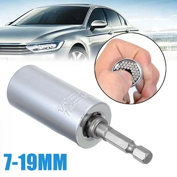 

Universal 2pcs Torque Wrench Head Set Socket Sleeve 7-19mm Power Drill Adapter Ratchet Bushing Spanner Key Grip Hand Tool