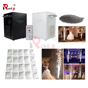 

2pcs With 20 Bags Powder Cold Spark Fountain Firework Machine DMX And Remote Control Smokeless Spark Machine for Wedding