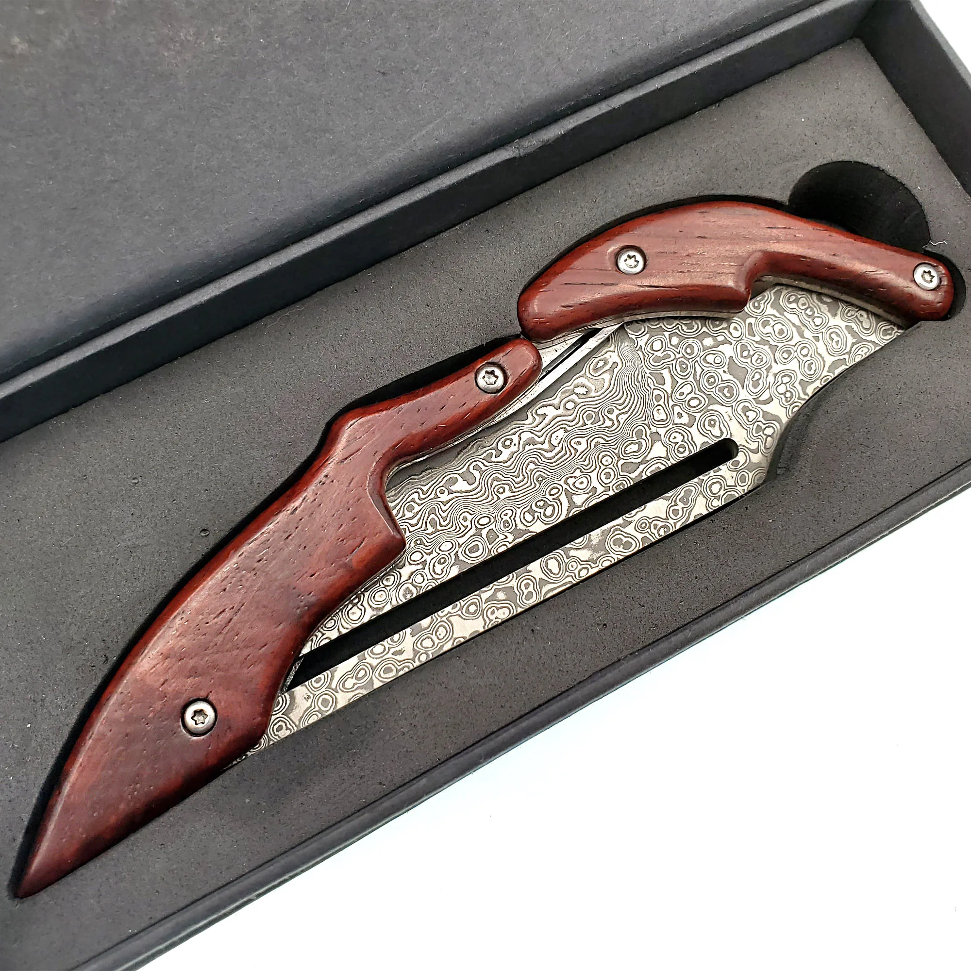 JSSQ механический складной нож VG10 дамасское лезвие палисандр ручка карманный нож выживания кемпинга охоты тактические ножи EDC инструмент