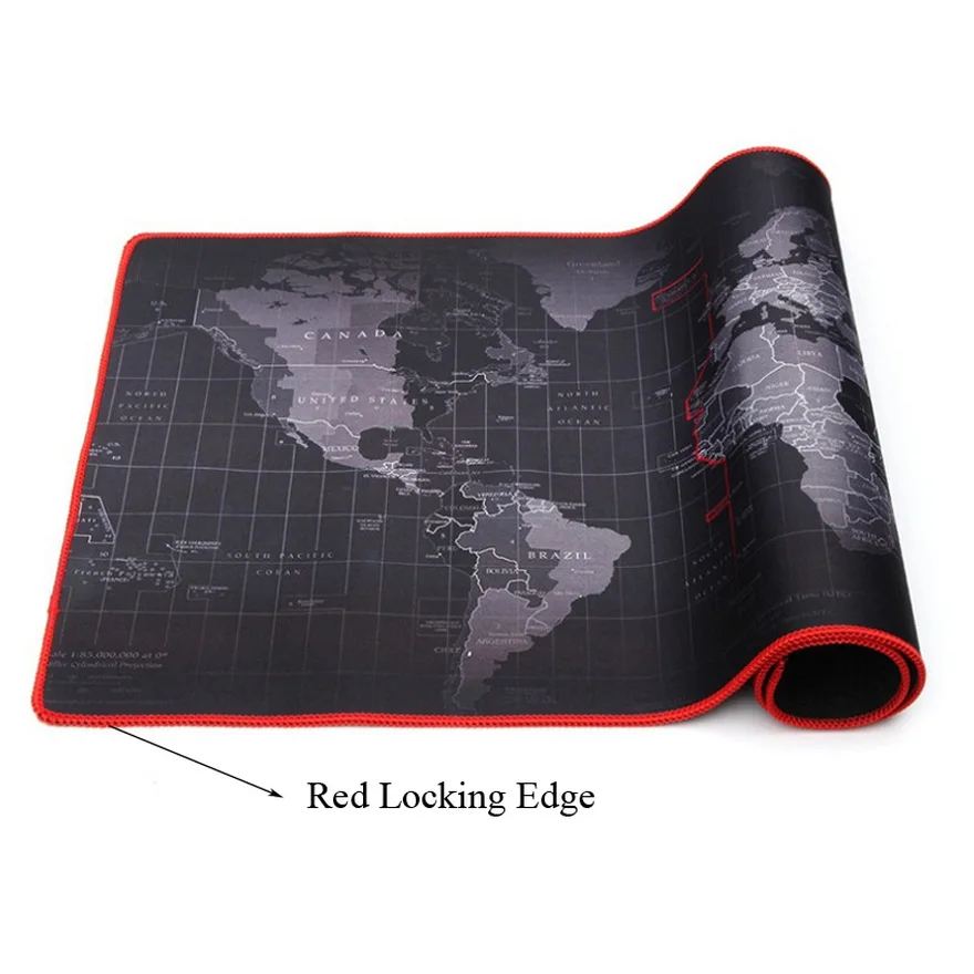  Customized Large Gaming Mouse Pad Gamer World Map Mousepad Anti-slip Natural Rubber Desk Pad Mouse 