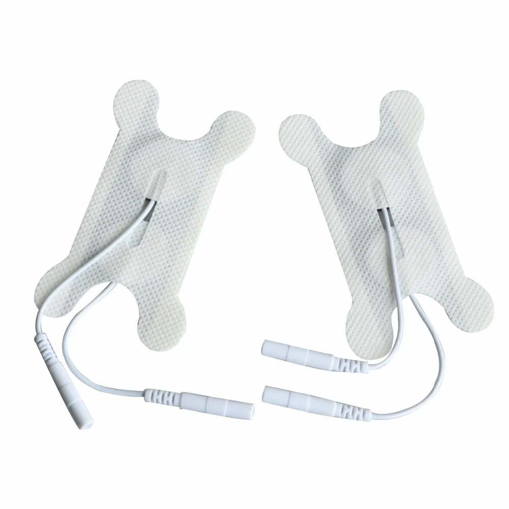 

5 пар силиконовых и гелевых электродных прокладок, патчи для теста на глотку, стимулятор нервов с разъемом 2 мм для массажера для лечения десен