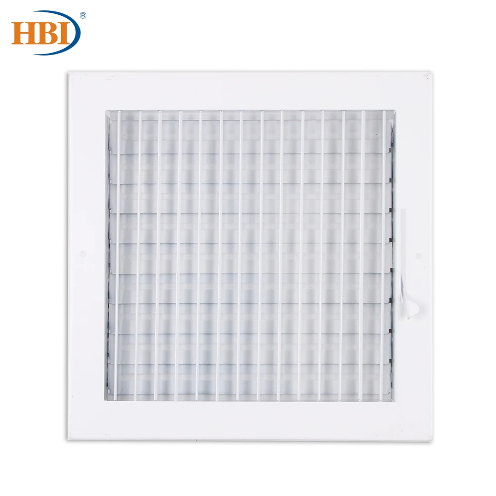 

HBI W10"*H10" Adjustable Blade White Ceiling/Sidewall Air Register Vent Cover Diffuser Heavy Duty Stamped Steel