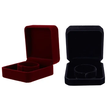 

2Pc Jewelry Storage Box Organizer Display Case Bracelet Box-Jujube Red & Black
