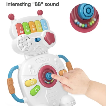 

Tumama Robot Electronic Piano Music Light Musical Instrument Education Kids Toy