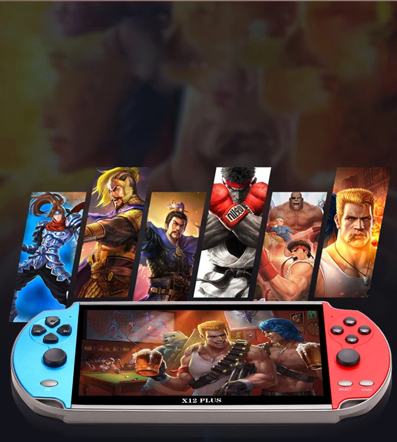 Game Consoles X12 Plus Best Gift For Kids 7.0 Inch 16GB Memory Retro For Men Handheld Game Player